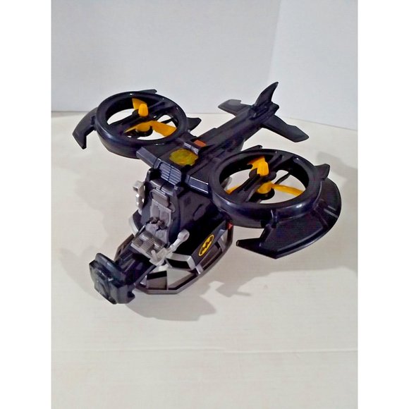 BATMAN DC Comics Batcopter Helicopter Black Battery Operated Toy Sounds Lights - Picture 14 of 16